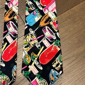 Vintage Nicole Miller Silk Cocktail Patterned Tie